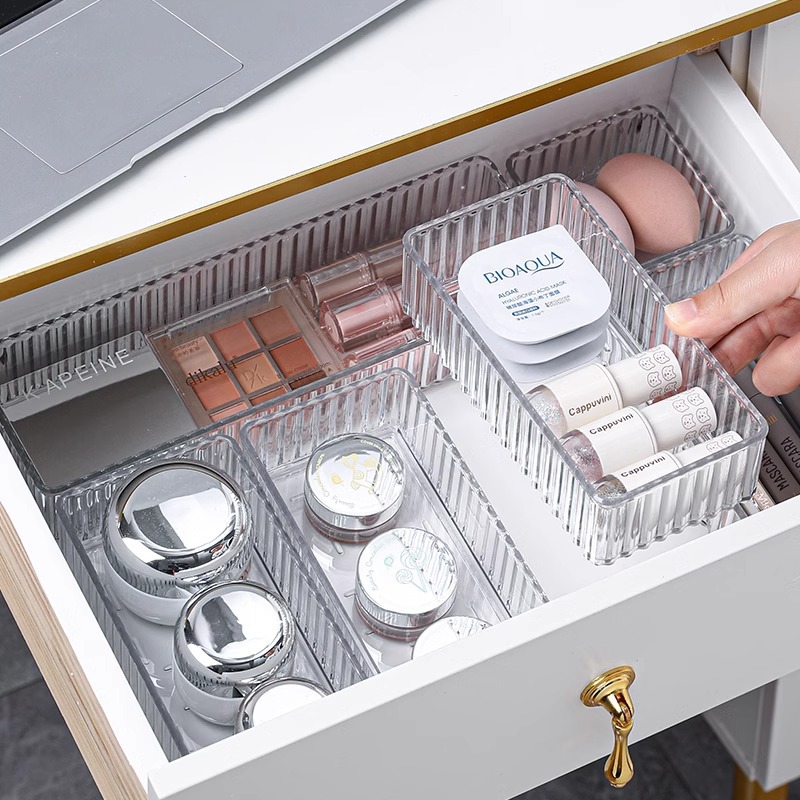 Drawer Organizer Tray - Clear Drawer Organizer Stackable 4 Size