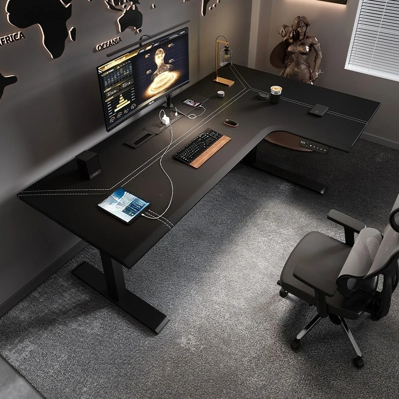 Office Furniture Rental - Seven-shaped Large Boss Office Desk Electric