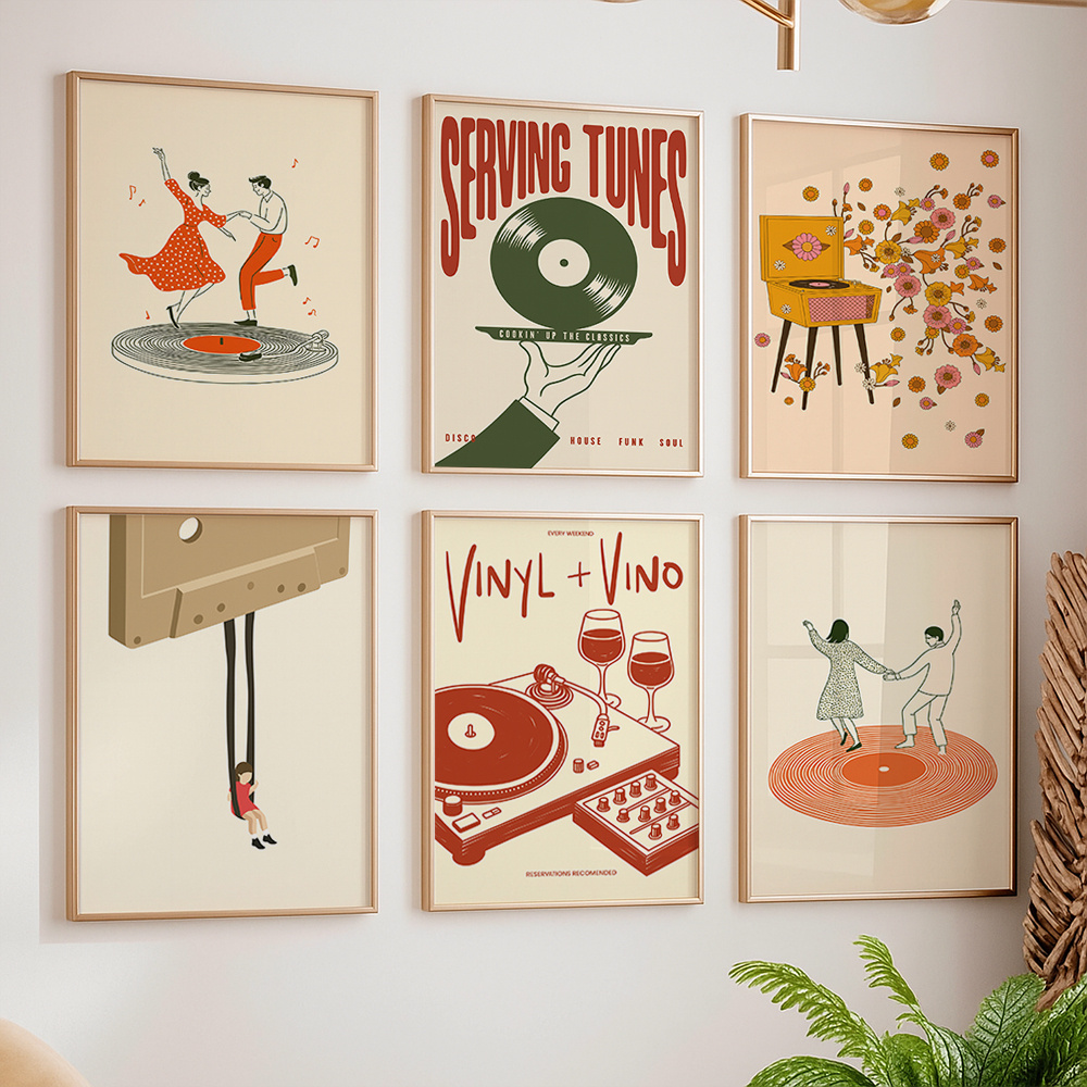 Office Furniture Modern - 1pc Vintage Music Canvas Poster Unframed