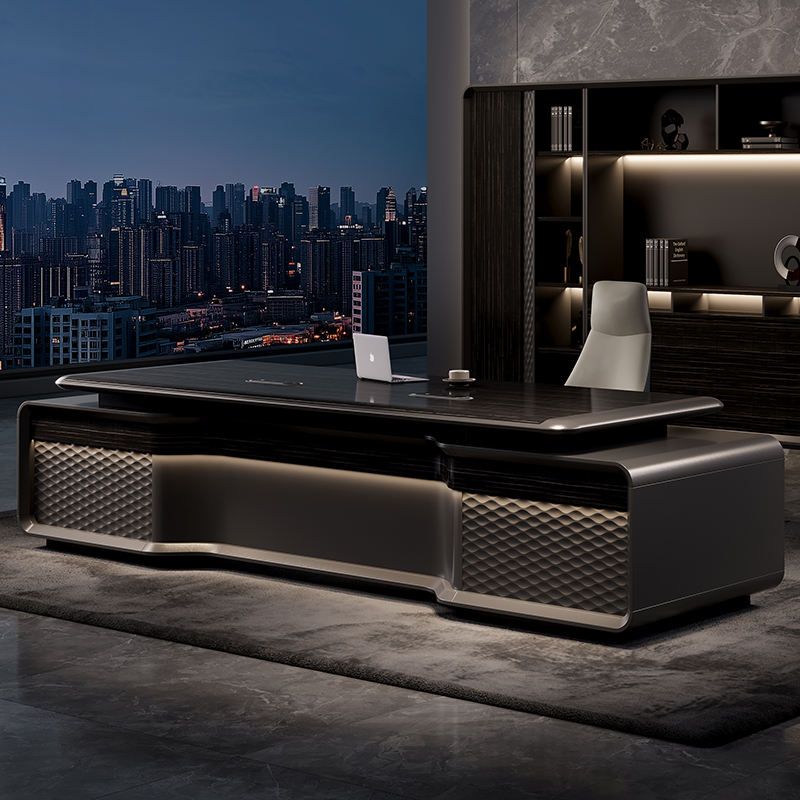 Office Furniture Rental - *Boss Desk Luxury Combination Easy Installation