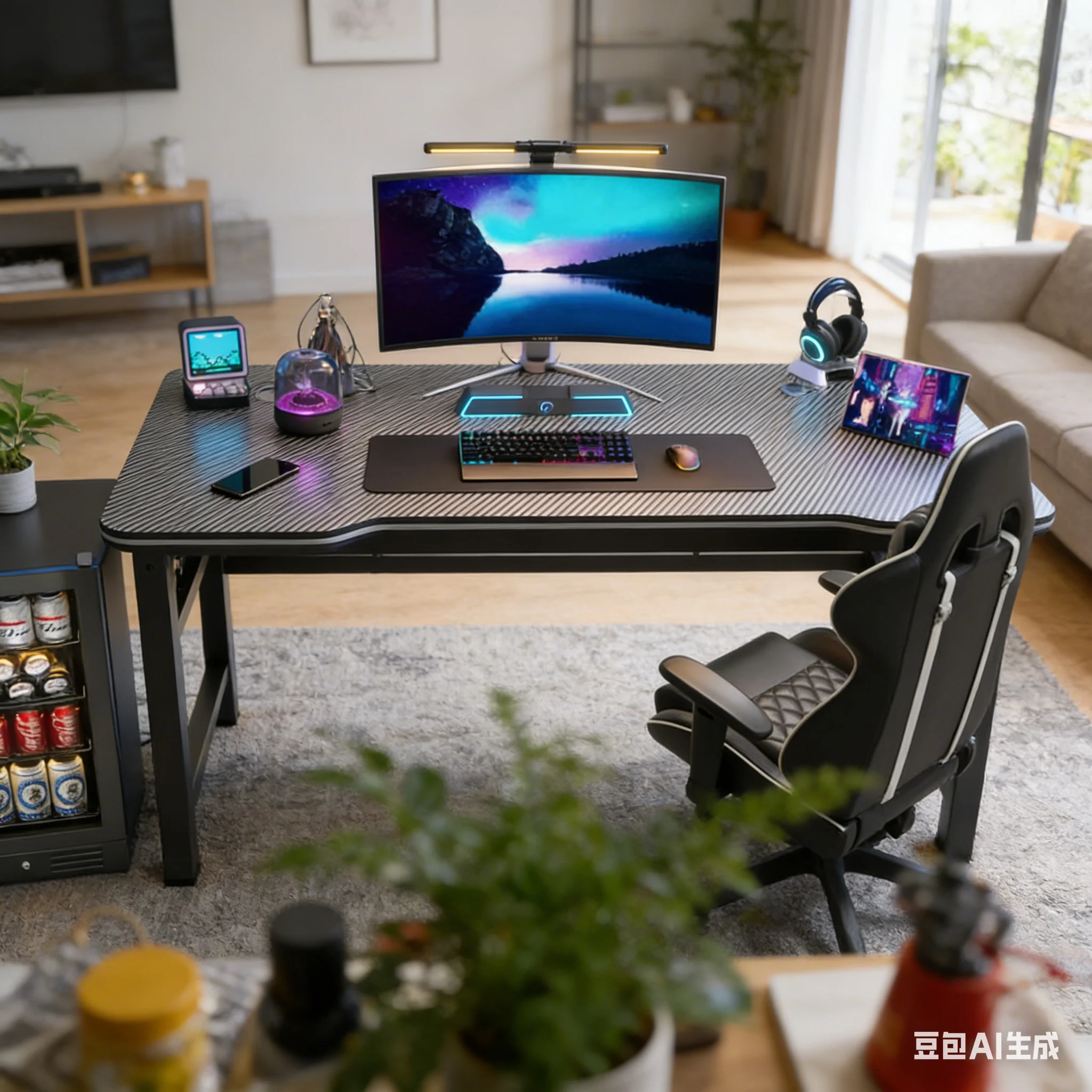 Office Furniture Rental - AOLIVIYA Modern Carbon Fiber Foldable Desktop