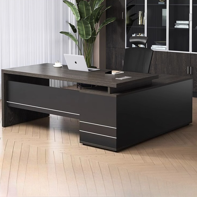 Office Furniture Rental - Wooden Boss Table Simple Modern Cabinet