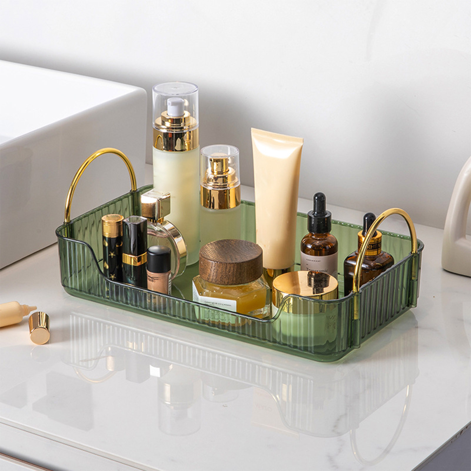 Bathroom Organizer Rack Light  - đánh giá và giá Drawer Organizer Tray