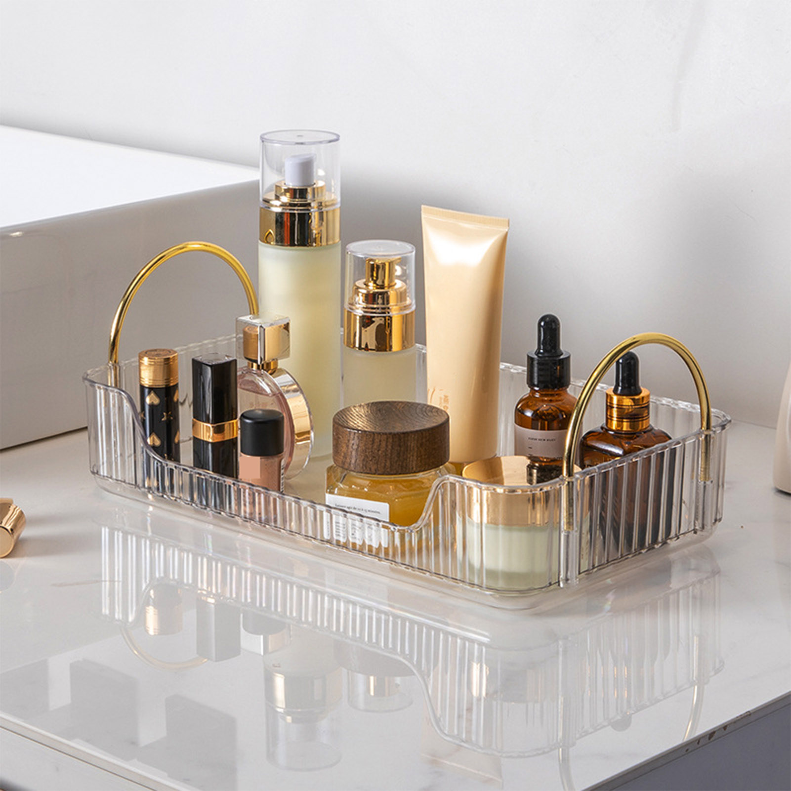 Bathroom Organizer Rack Light  - đánh giá và giá Drawer Organizer Tray