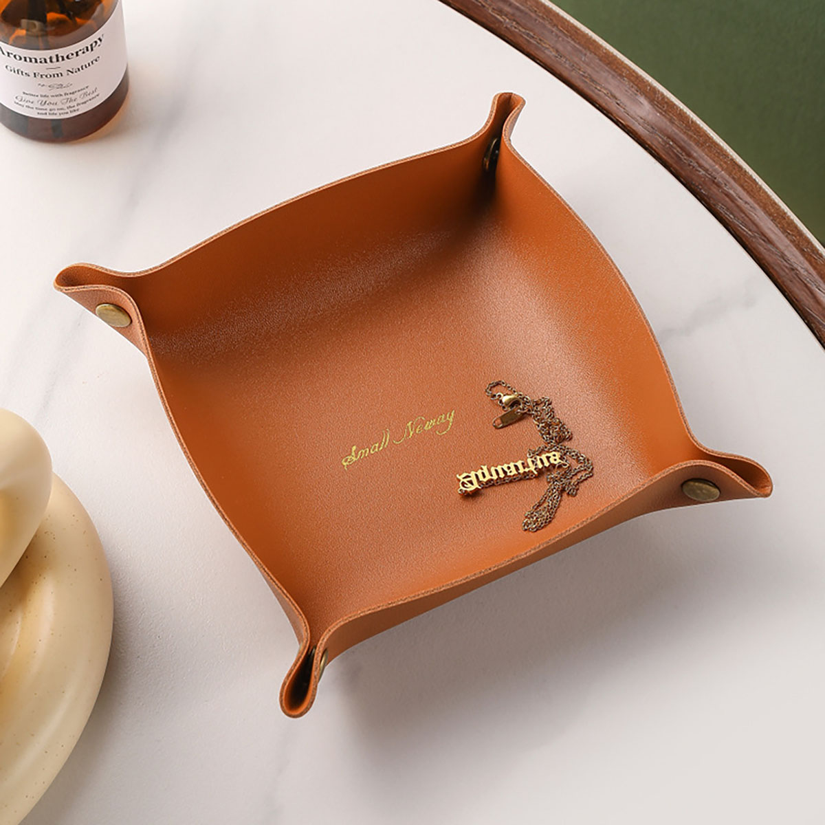 Nordic Style Leather Storage T - đánh giá và giá Drawer Organizer Tray