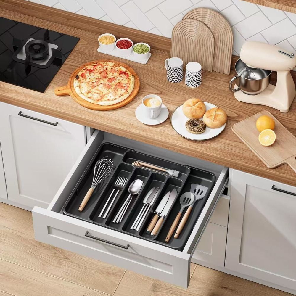 Adjustable Cutlery Drawer Orga - đánh giá và giá Drawer Organizer Tray