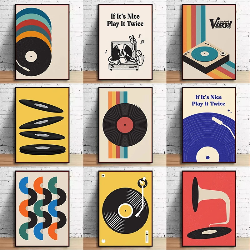 Mid Century Vinyl Record Canva - đánh giá và giá Office Furniture Modern