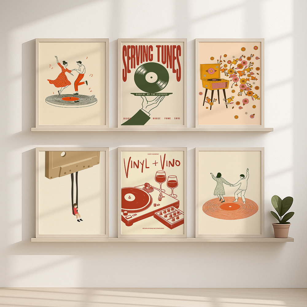 1pc Vintage Music Canvas Poste - đánh giá và giá Office Furniture Modern