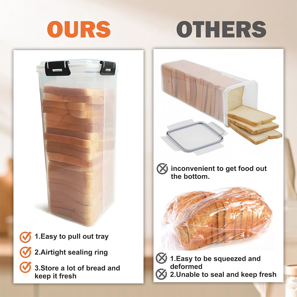 Bread Storage Container with A - đánh giá và giá Drawer Organizer Tray