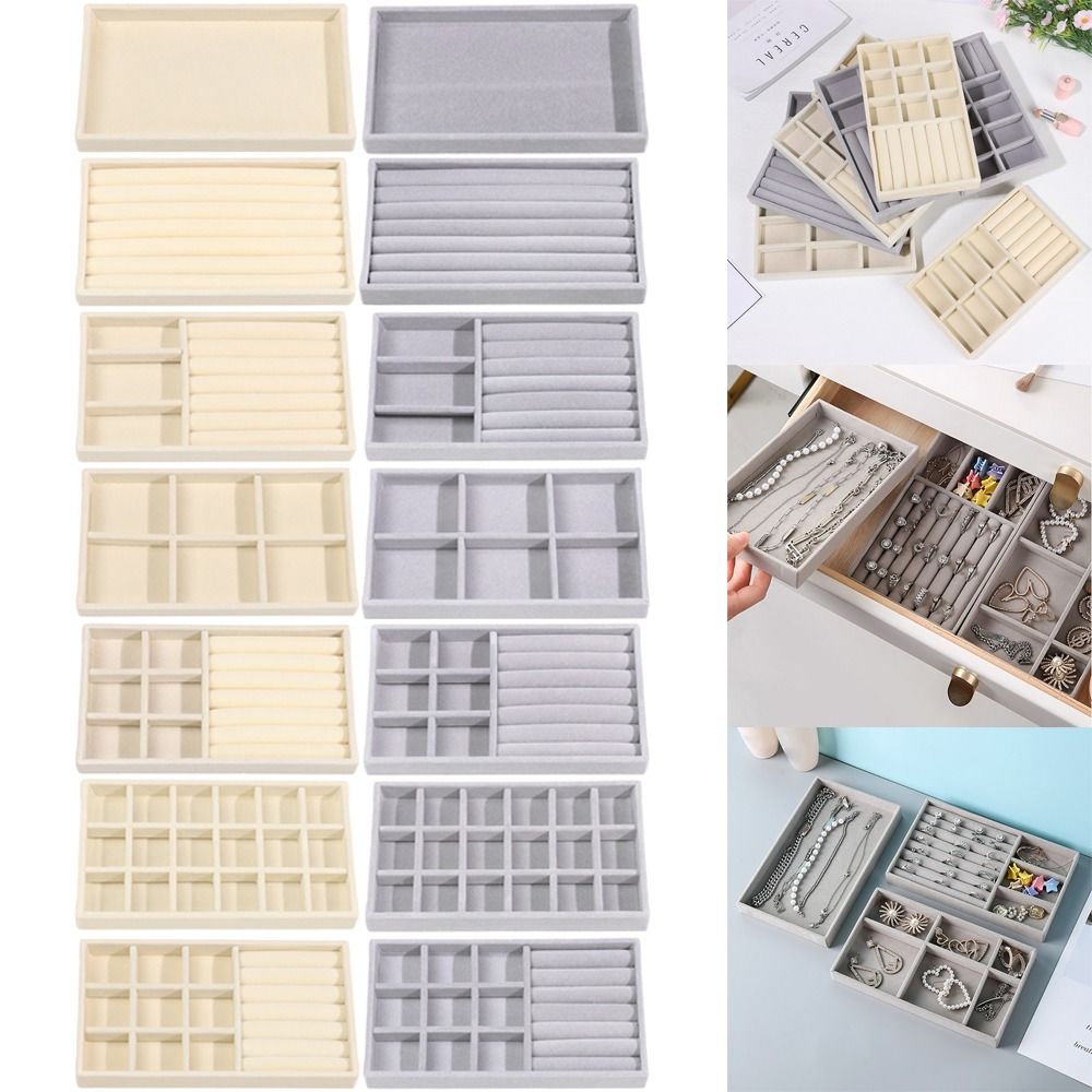 Organizer Box Stackable Velvet - đánh giá và giá Drawer Organizer Tray