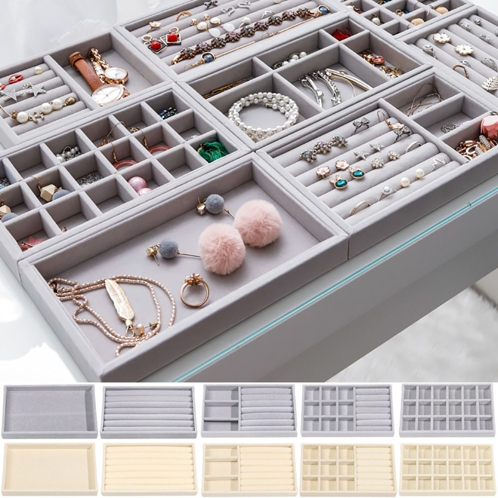 Organizer Box Stackable Velvet - đánh giá và giá Drawer Organizer Tray