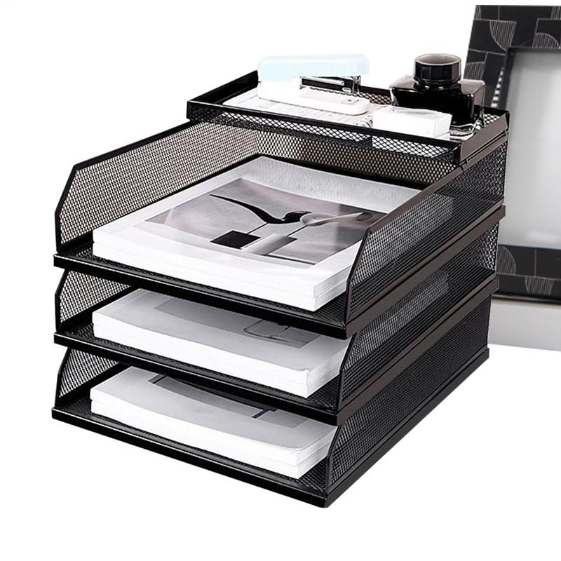Desk Trays Metal Mesh Stackabl - đánh giá và giá Drawer Organizer Tray