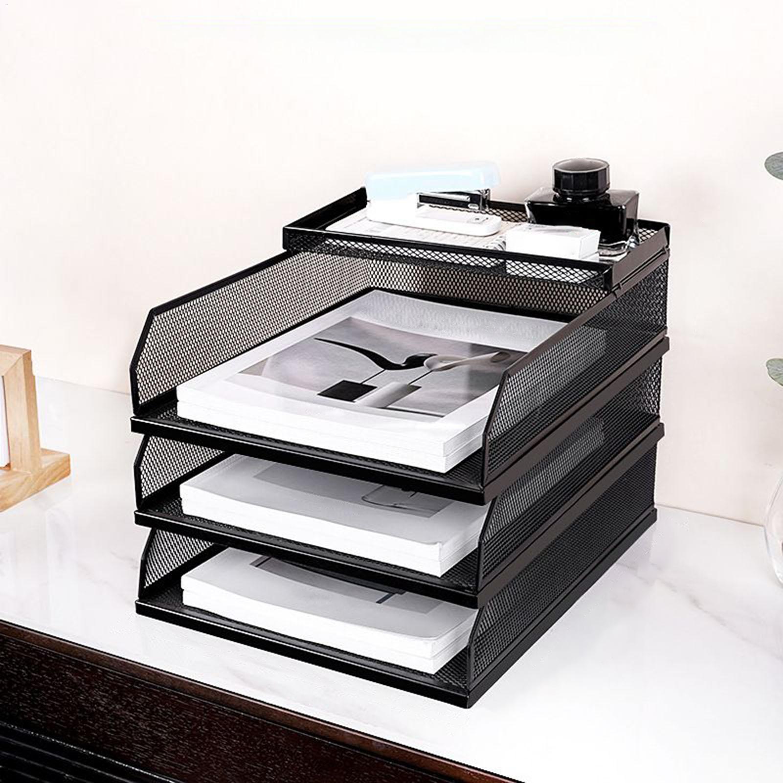 Desk Trays Metal Mesh Stackabl - đánh giá và giá Drawer Organizer Tray